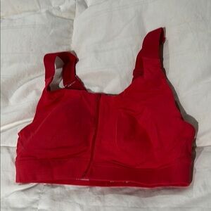 Outdoor Voices Red Sports Bra with Wide Straps